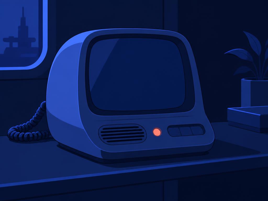 A dormant communication terminal with one blinking light